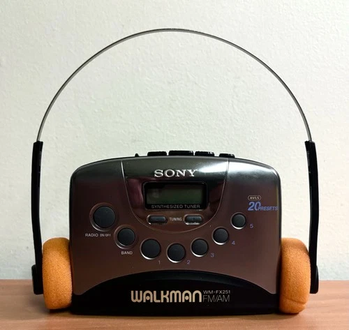Sony Walkman WM-FX251 Cassette Player & AM/FM - New Drive Belt - Reconditioned