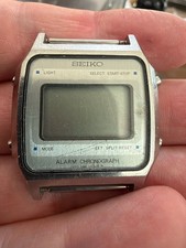 Vintage Seiko Alarm Chronograph A914-5A09 Untested Digital LCD Watch 1984