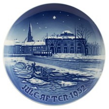 ROYAL COPENHAGEN BING&GRONDAHL PIATTO DI NATALE 1952 ORIGINALE PORCELLANA PRIMA 