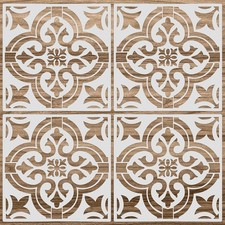 4 Pieces Reusable Tile Stencil Floor 12 X 12 Inches Wall Templates Tile Pattern