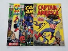 S-152 VINTAGE 1960'S MARVEL COMICS CAPTAIN AMERICA #105 112 132 COMIC BOOKS