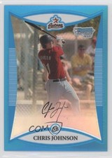2008 Bowman Chrome Prospects Blue Refractor 135/150 Chris Johnson #BCP81 2d9