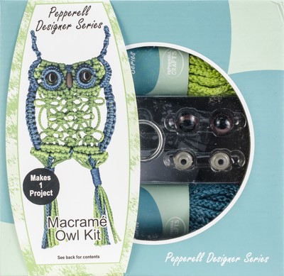 3 Pack - Pepperell Designer Series Macrame Owl Kit- - PDS05