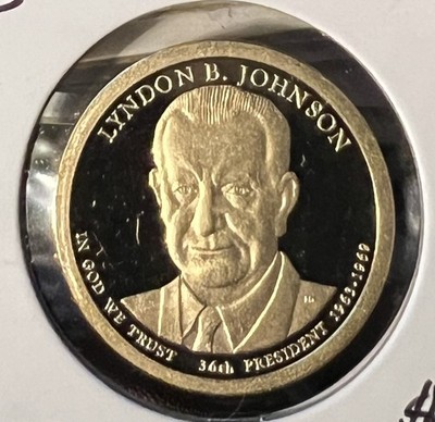 2015-S JOHNSON PRESIDENTIAL DOLLAR FROM PROOF SET    ACTUAL COIN  #8691