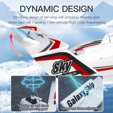 RC Plane For Water Land & Air Aircraft 3Ch Remote With 2 Batteries 2.4Ghz Red