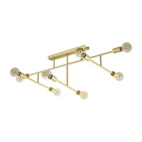 Eglo Deckenleuchte Belsiana Messing GebüRstet Max. 8 X 40W E27 Verstellbar Lampe