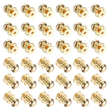 36 Pcs M3*5 Mini Round Knobs, 8mm Small Drawer Pulls, Gold