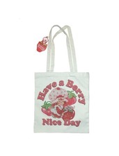 STRAWBERRY SHORTCAKE BERRY NICE DAY 13.5" x 15" COTTON CANVAS FABRIC TOTE BAG