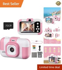 Pink Children Digital Camera 1080P with 32GB Card - Perfect for Creative Play