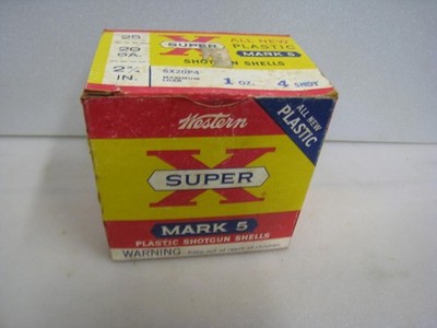 WESTERN SUPER X MARK 5 20 GA SHOTGUN shell box WINCHESTER VINTAGE EMPTY original