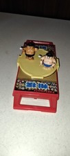 1980 TOMY Partymate Wind-Up Sumo Wresters w/ Ring Case
