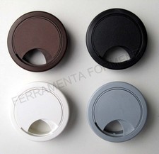 Passacavi  scrivania in plastica BIANCO per foro 60 mm tappo tavolo - 10 pezzi