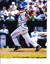 KANSAS CITY ROYALS JOE MCEWING SIGNED BATTING 8X10