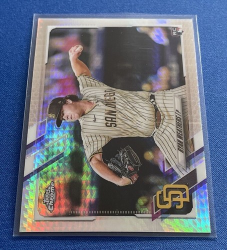 2021 Topps Chrome Prism Refractor #97 Ryan Weathers RC San Diego Padres - 第 1/2 張圖片