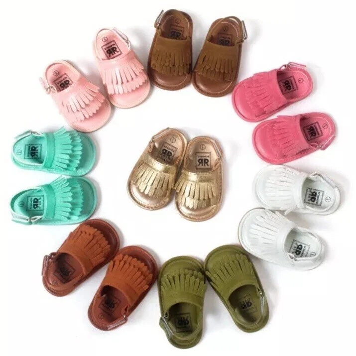 Little Wanderers Summer Fringe Sandals Size 1 Color Gold - Image 2 of 2