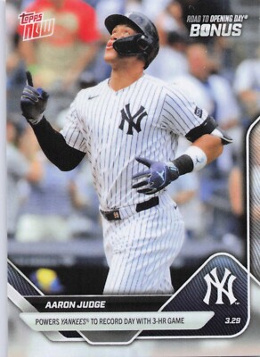 2025 Topps Road to Opening Day ODB1 Aaron Judge 3 HR Bonus - 25 Cents Shipping!