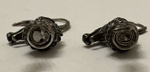 Signed DS - David Schorr Sterling Silver & 18k Dragon Dangle Earrings - Repair - Picture 17 of 24