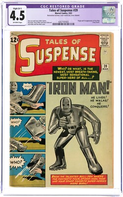 JC&C -1st Iron Man- 1963 Marvel Tales of Suspense #39 - CGC