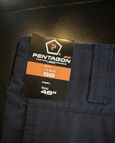 Pentagon blue BDU 2.0 Shorts Mens Tactical Military Combat Security Rip Stop 46 - Picture 9 of 10