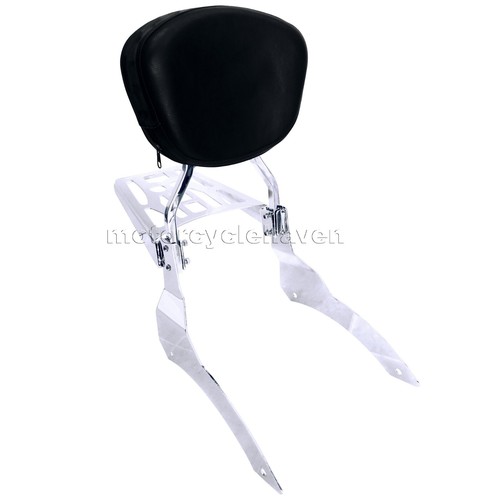 Passenger Chrome Sissy Bar Backrest Luggage Rack Yamaha Raider XV1900