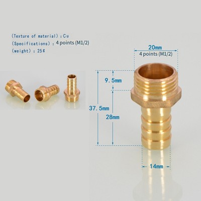 Messing Material Messing Schlauchverschraubung Schlauchadapter Gewinde Schlauchv