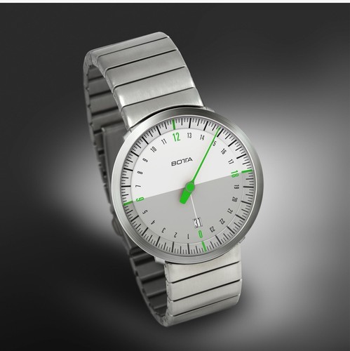 UNO24 WHITE GREEN QUARTZ40MM – Stainless steel strapBotta Design - Picture 2 of 3