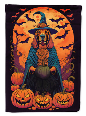 Bloodhound Witchy Halloween Flag
