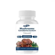 Mushrooms Ganodora Lucidum Capsules, Mushroom Supplement, Odorless, 60 Capsules