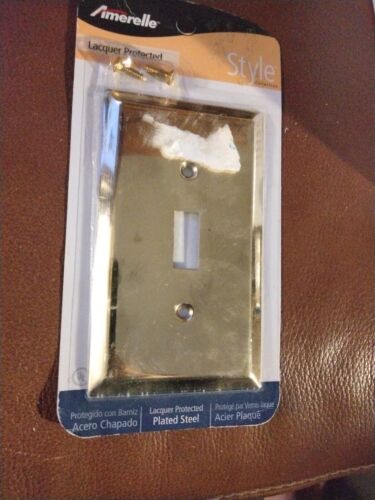 Toggle Wall Plate Lacquer Protected Plated Steel Gold - Afbeelding 1 van 2