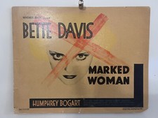 MARKED WOMAN   37’  classic art of Bette Davis with red X over face Ultra rare