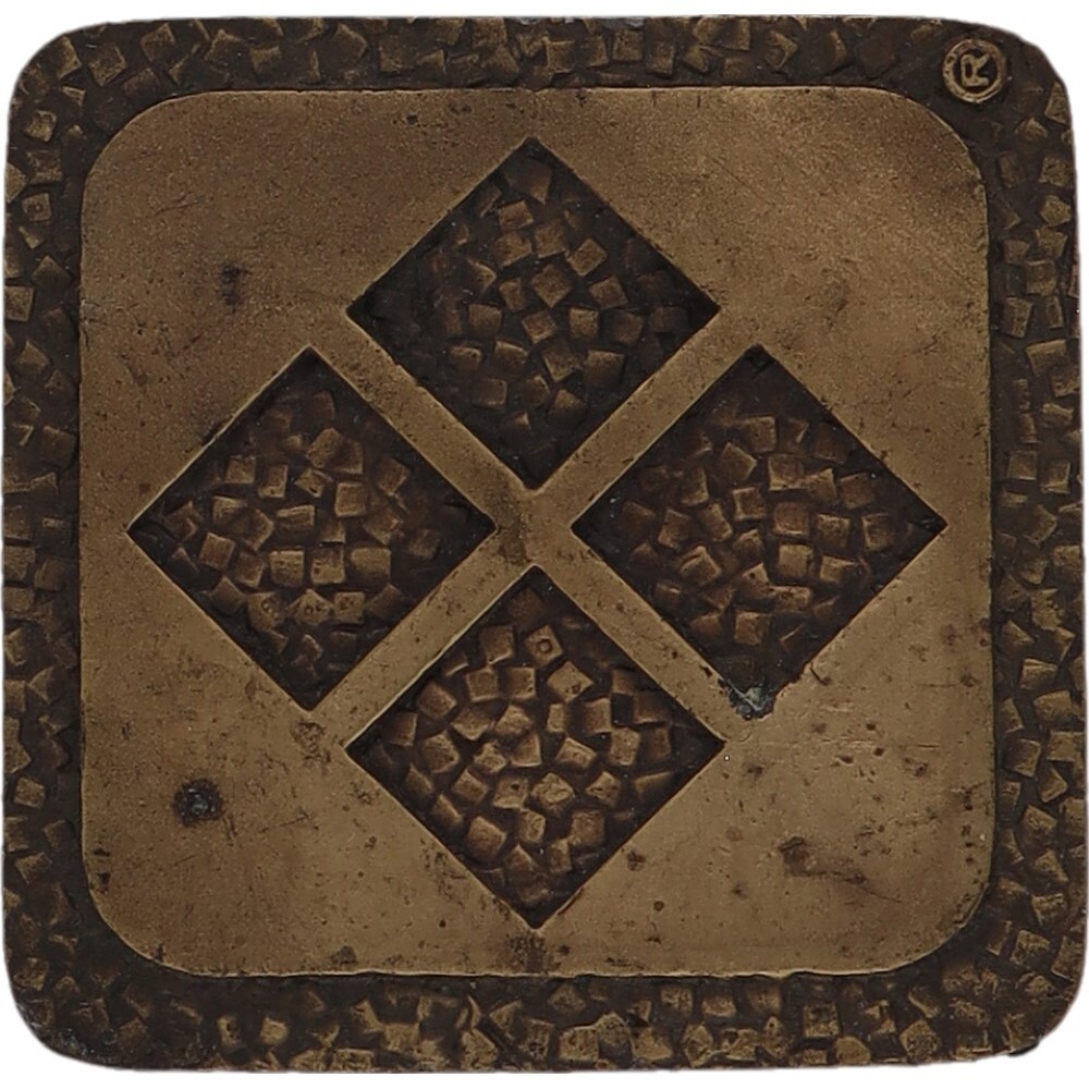 Square Pattern Textured Geometric Design Metal Fa… - image 1