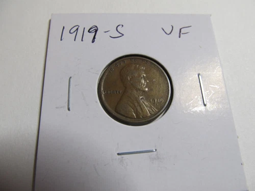 1919-S Lincoln Wheat Cent (Very Fine) Full Wheat Lines