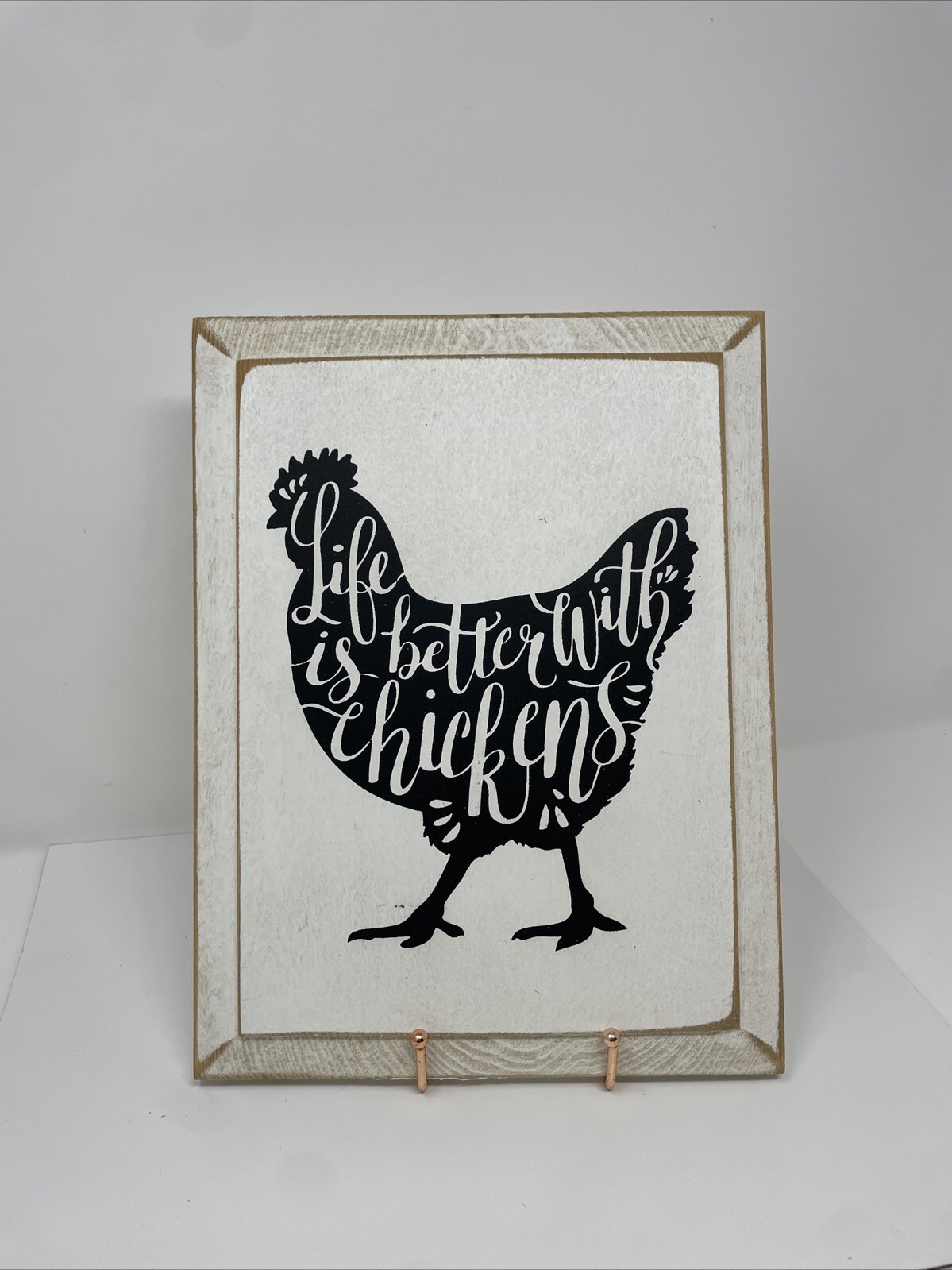Life Is Better With Chickens Wall Decor Carved Wood