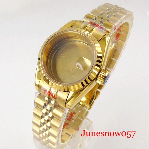 Estuche de reloj para dama 26 mm ajuste movimiento NH05 HN06 pulsera jubileo zafiro espalda sólida - Imagen 24 de 39