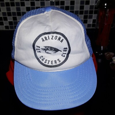 VTG 80's Arizona Fly Fishers Club Trucker Mesh Net Dad Hat Cap Fly  Fishing