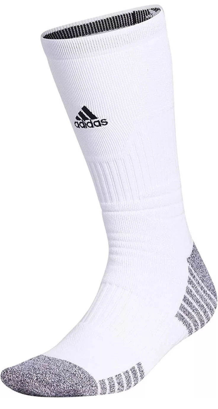 2 PAIR Adidas 5-Star Team Crew Socks Men's Medium 6.5-9 White $36