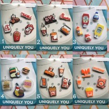 Crocs Handmade jibbitz 5pc Burger King Mustard Ketchup Whatabuger Shoe Charm 7