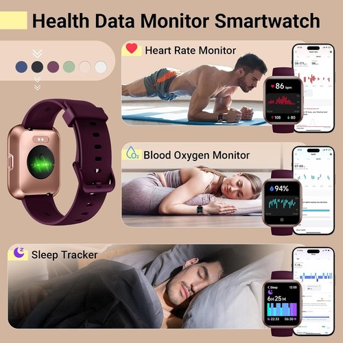 Smartwatch for Women, Compatible with Android & , 1.8'' Fitness Tracker Wa - Picture 3 of 8