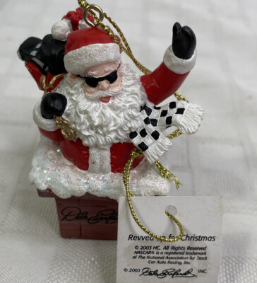 Dale Earnhardt Ornament 2003 Revved Up for Christmas Nascar Santa Chimney