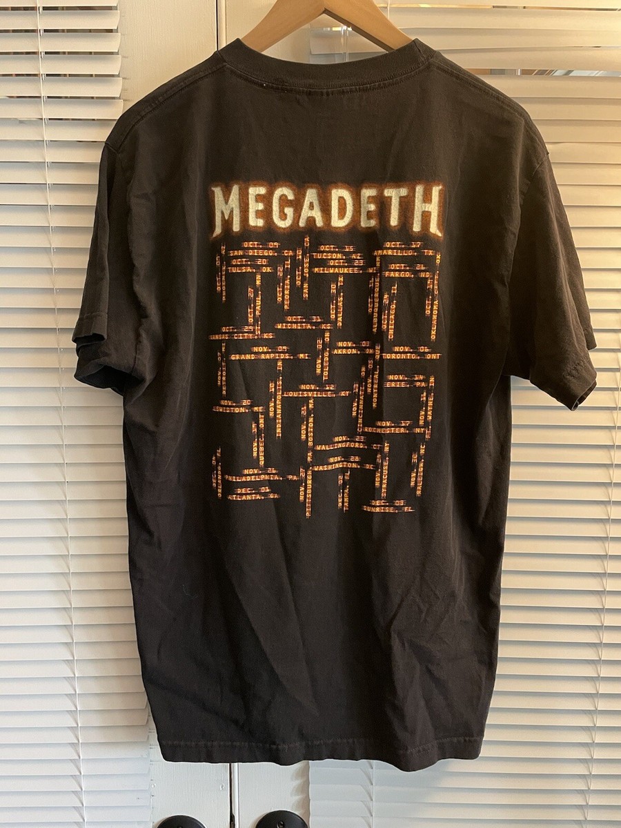 Megadeth Vintage 1999 Risk Tour Band Concert Tee T-Shirt 90