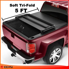 Tonneau Cover Truck Bed 5Ft For 04-13 Colorado/Canyon Soft 3-Fold 60" Bed