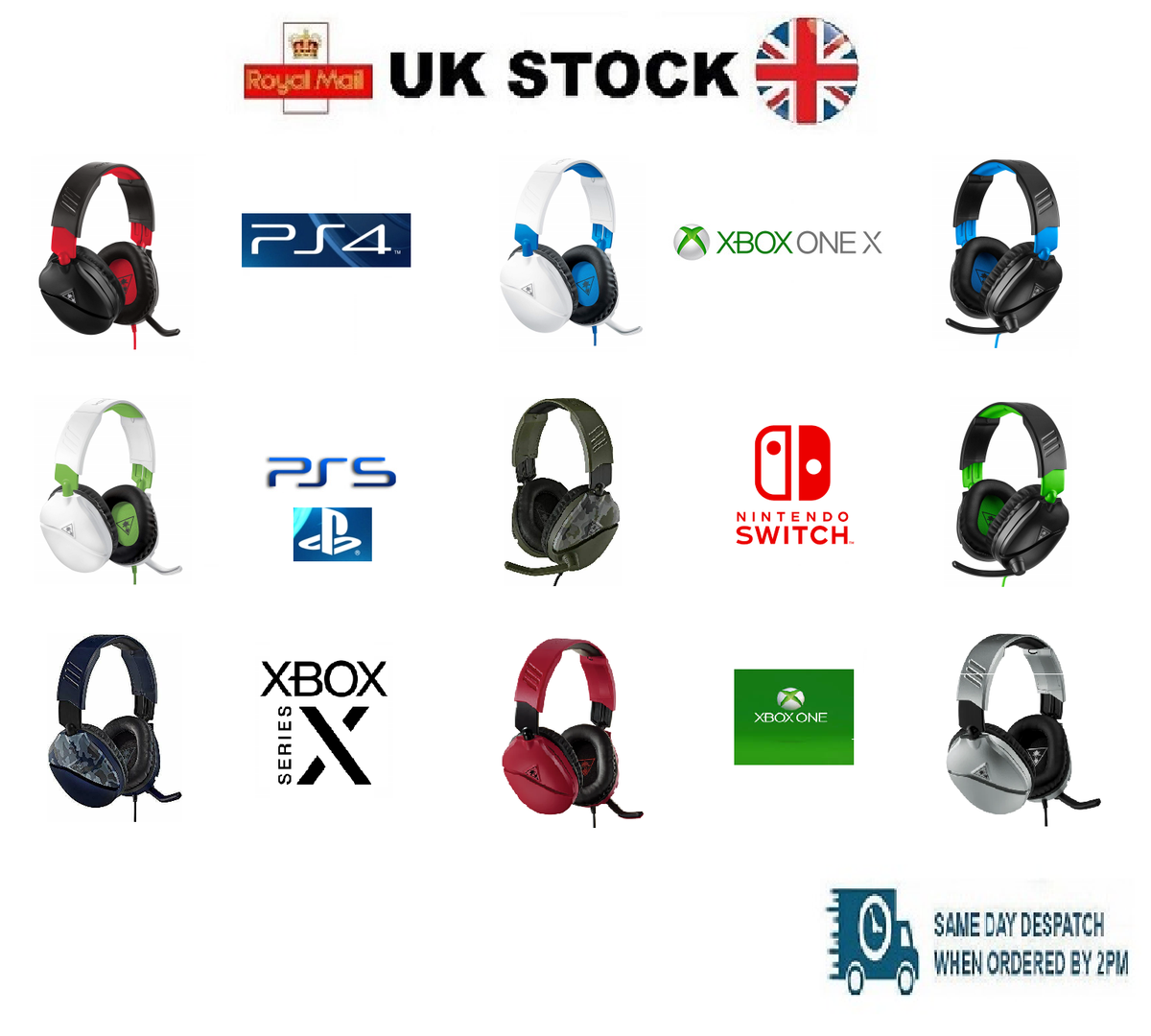 Turtle Beach Recon 70 70P 70X Gaming Headset PS4, Xbox One, X