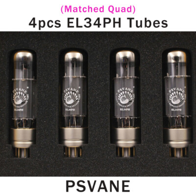 up-market EL34 Matched Quad PSVANE EL34PH Vacuum Tubes upgrade 6CA7 EL34B 6P3P