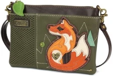 Charming Chala Lazer Cut Friendly Fox Animal Crossbody Bag Handbag Purse