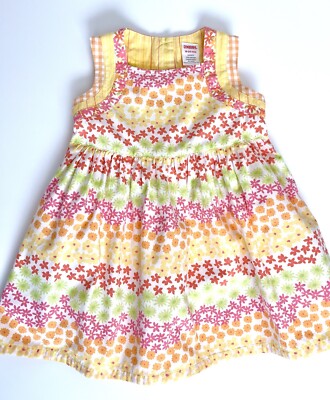 Vintage Gymboree 2006 FRESHLY PICKED Summer Yellow Flower Field Dress 18-24M
