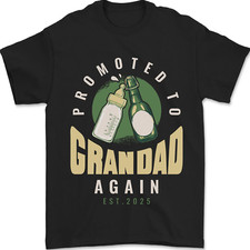 Promoted to Grandad Est. 2025 Mens T-Shirt 100 Cotton