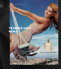 2003 Print Ad for Celine Dion Parfums w/Celine Dion "Live To Love"