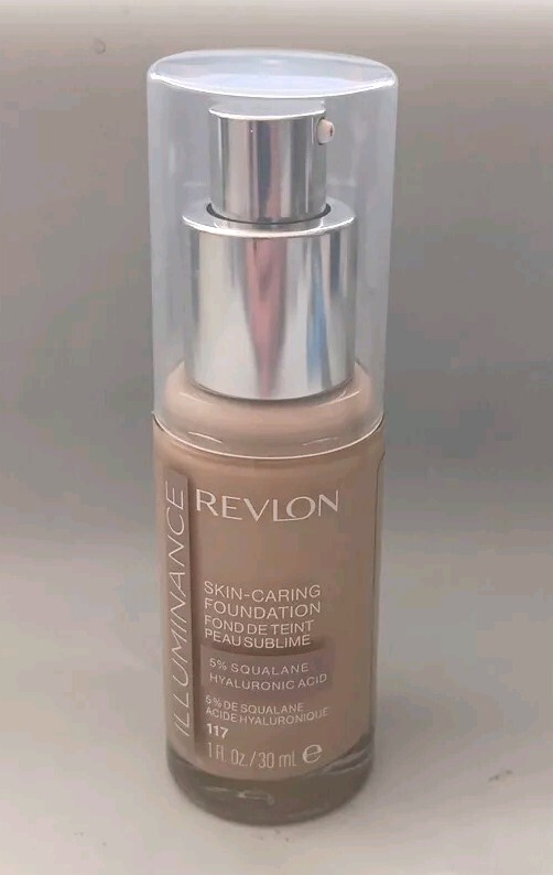 REVLON ILLUMINANCE SKIN-CARING LIQUID FOUNDATION LIGHT BEIGE CREAM 117