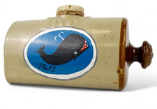 Steve Camps 'Scamps' - Original Painting - Whale on Stoneware Hot Water Bottle.