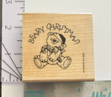 Stampin Up Beary Christmas Rubber Stamp 1993